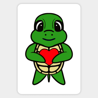 Happy Valentines Day Turtle Sticker